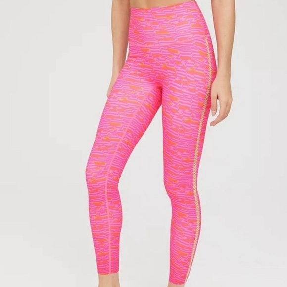 OFFLINE by Aerie Goals 7/8 Leggings hi-rise crochet inset size: L - Picture 1 of 11